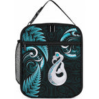 New Zealand Lunch Bag Aotearoa Silver Fern With Manaia Maori Unique Turquoise