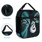 New Zealand Lunch Bag Aotearoa Silver Fern With Manaia Maori Unique Turquoise