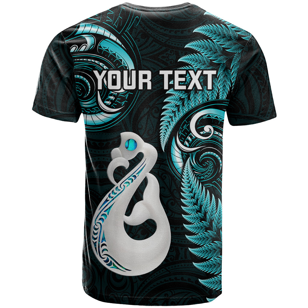 personalised-new-zealand-t-shirt-aotearoa-silver-fern-with-manaia-maori-unique-turquoise