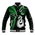 personalised-new-zealand-baseball-jacket-aotearoa-silver-fern-with-manaia-maori-unique-green