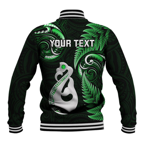 personalised-new-zealand-baseball-jacket-aotearoa-silver-fern-with-manaia-maori-unique-green