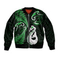 personalised-new-zealand-bomber-jacket-aotearoa-silver-fern-with-manaia-maori-unique-green