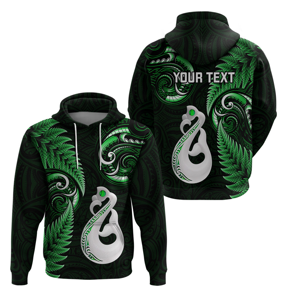 personalised-new-zealand-hoodie-aotearoa-silver-fern-with-manaia-maori-unique-green