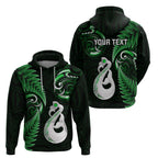 personalised-new-zealand-hoodie-aotearoa-silver-fern-with-manaia-maori-unique-green