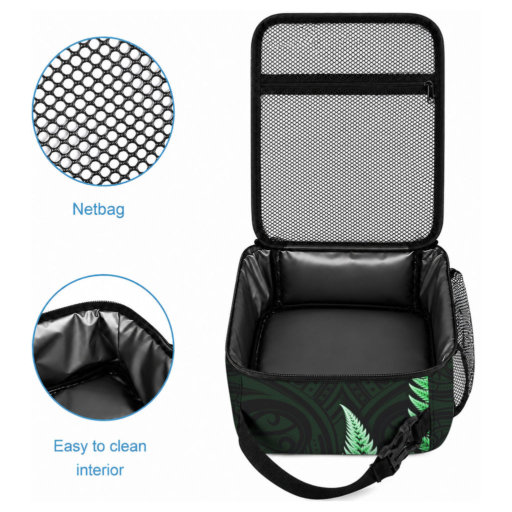 New Zealand Lunch Bag Aotearoa Silver Fern With Manaia Maori Unique Green