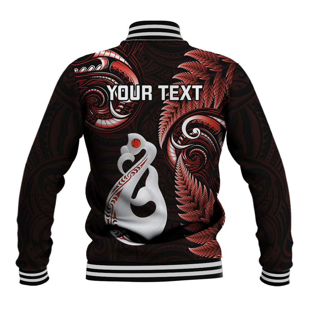 personalised-new-zealand-baseball-jacket-aotearoa-silver-fern-with-manaia-maori-unique-red