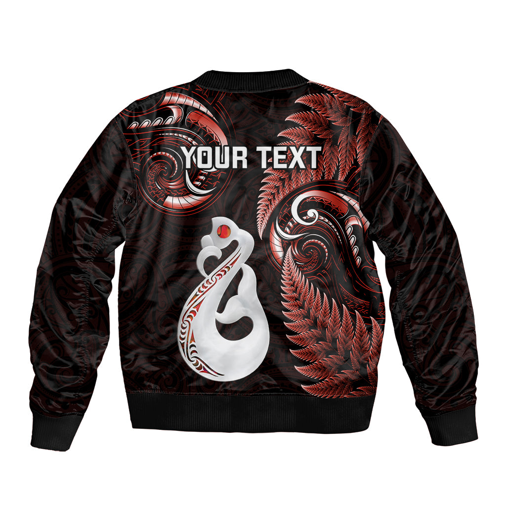 personalised-new-zealand-bomber-jacket-aotearoa-silver-fern-with-manaia-maori-unique-red