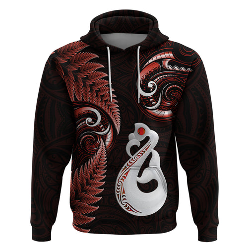 personalised-new-zealand-hoodie-aotearoa-silver-fern-with-manaia-maori-unique-red