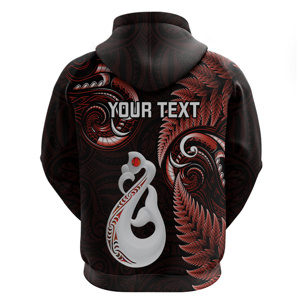personalised-new-zealand-hoodie-aotearoa-silver-fern-with-manaia-maori-unique-red