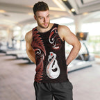 personalised-new-zealand-men-tank-top-aotearoa-silver-fern-with-manaia-maori-unique-red