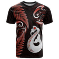 personalised-new-zealand-t-shirt-aotearoa-silver-fern-with-manaia-maori-unique-red
