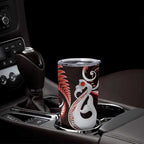 New Zealand Tumbler Cup Aotearoa Silver Fern With Manaia Maori Unique Red