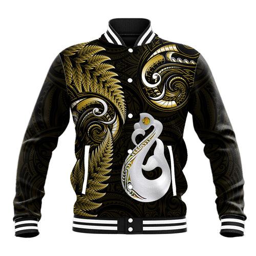 personalised-new-zealand-baseball-jacket-aotearoa-silver-fern-with-manaia-maori-unique-gold
