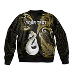 personalised-new-zealand-bomber-jacket-aotearoa-silver-fern-with-manaia-maori-unique-gold