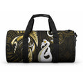 New Zealand Duffle Bag Aotearoa Silver Fern With Manaia Maori Unique Gold
