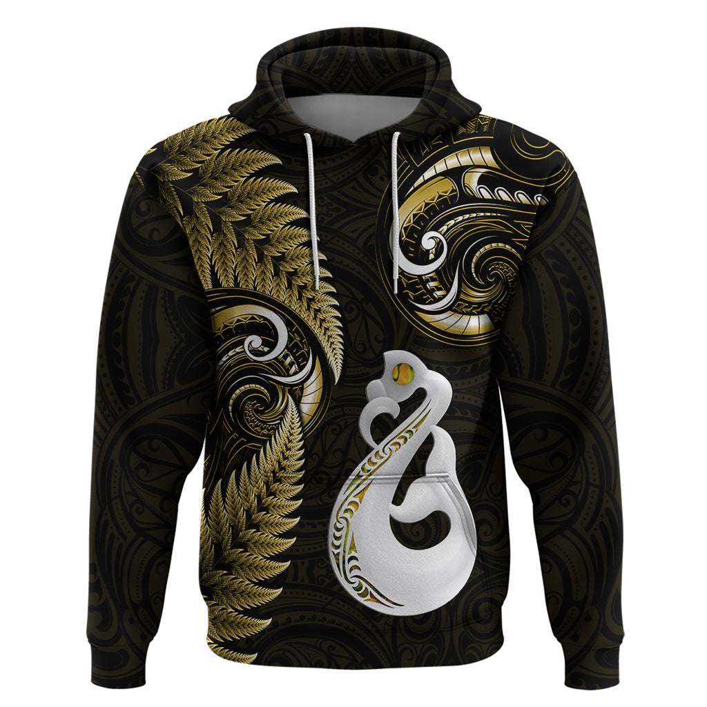 personalised-new-zealand-hoodie-aotearoa-silver-fern-with-manaia-maori-unique-gold