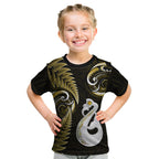 personalised-new-zealand-kid-t-shirt-aotearoa-silver-fern-with-manaia-maori-unique-gold