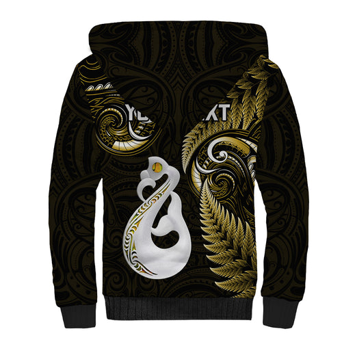 personalised-new-zealand-sherpa-hoodie-aotearoa-silver-fern-with-manaia-maori-unique-gold