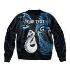 personalised-new-zealand-bomber-jacket-aotearoa-silver-fern-with-manaia-maori-unique-blue