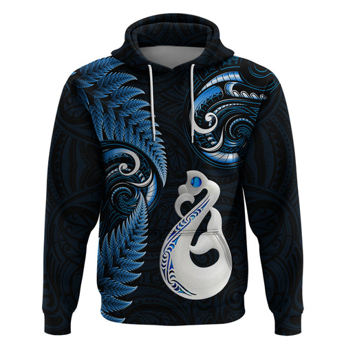 personalised-new-zealand-hoodie-aotearoa-silver-fern-with-manaia-maori-unique-blue