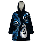 personalised-new-zealand-wearable-blanket-hoodie-aotearoa-silver-fern-with-manaia-maori-unique-blue