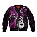 personalised-new-zealand-bomber-jacket-aotearoa-silver-fern-with-manaia-maori-unique-pink
