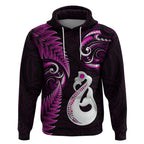 personalised-new-zealand-hoodie-aotearoa-silver-fern-with-manaia-maori-unique-pink