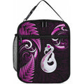 New Zealand Lunch Bag Aotearoa Silver Fern With Manaia Maori Unique Pink