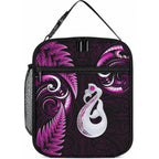 New Zealand Lunch Bag Aotearoa Silver Fern With Manaia Maori Unique Pink