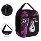 New Zealand Lunch Bag Aotearoa Silver Fern With Manaia Maori Unique Pink