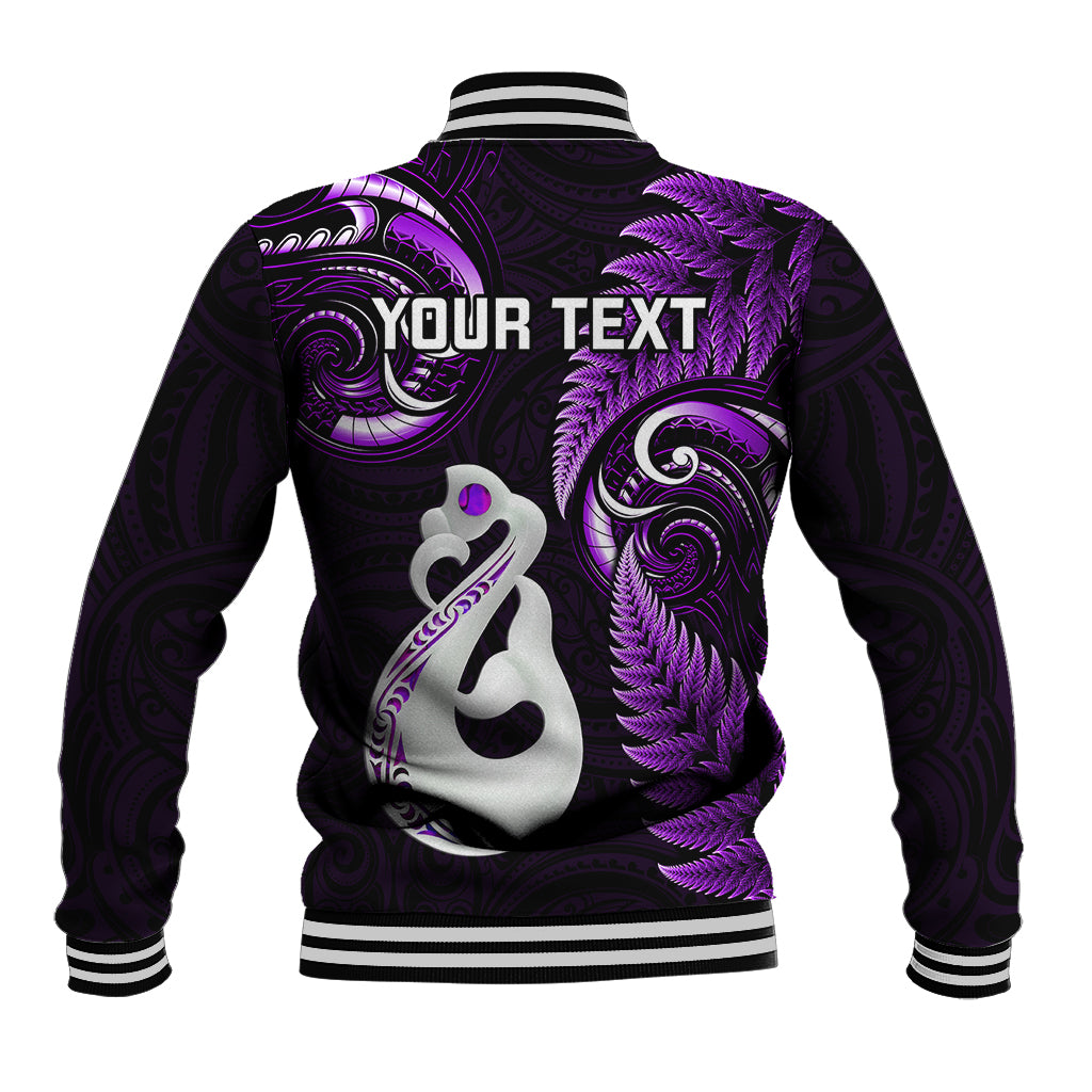 personalised-new-zealand-baseball-jacket-aotearoa-silver-fern-with-manaia-maori-unique-purple