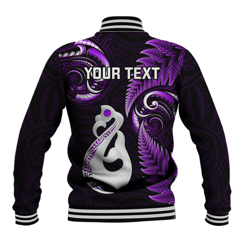personalised-new-zealand-baseball-jacket-aotearoa-silver-fern-with-manaia-maori-unique-purple