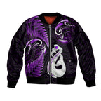 personalised-new-zealand-bomber-jacket-aotearoa-silver-fern-with-manaia-maori-unique-purple