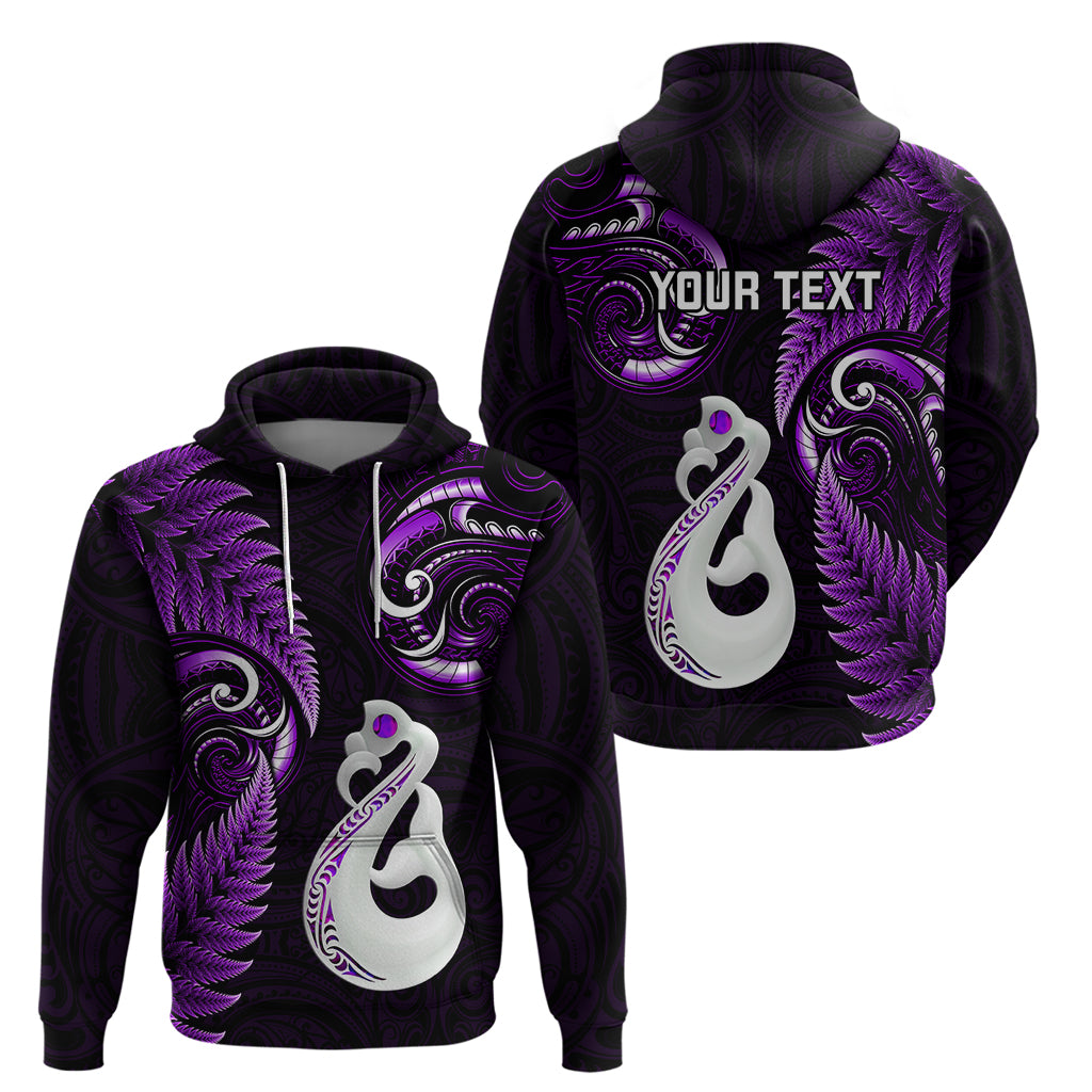 personalised-new-zealand-hoodie-aotearoa-silver-fern-with-manaia-maori-unique-purple