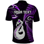 personalised-new-zealand-polo-shirt-aotearoa-silver-fern-with-manaia-maori-unique-purple