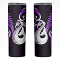 New Zealand Skinny Tumbler Aotearoa Silver Fern With Manaia Maori Unique Purple