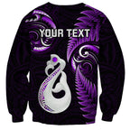 personalised-new-zealand-sweatshirt-aotearoa-silver-fern-with-manaia-maori-unique-purple