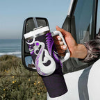 New Zealand Tumbler With Handle Aotearoa Silver Fern With Manaia Maori Unique Purple