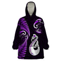 personalised-new-zealand-wearable-blanket-hoodie-aotearoa-silver-fern-with-manaia-maori-unique-purple