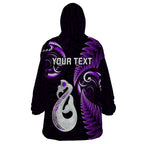 personalised-new-zealand-wearable-blanket-hoodie-aotearoa-silver-fern-with-manaia-maori-unique-purple