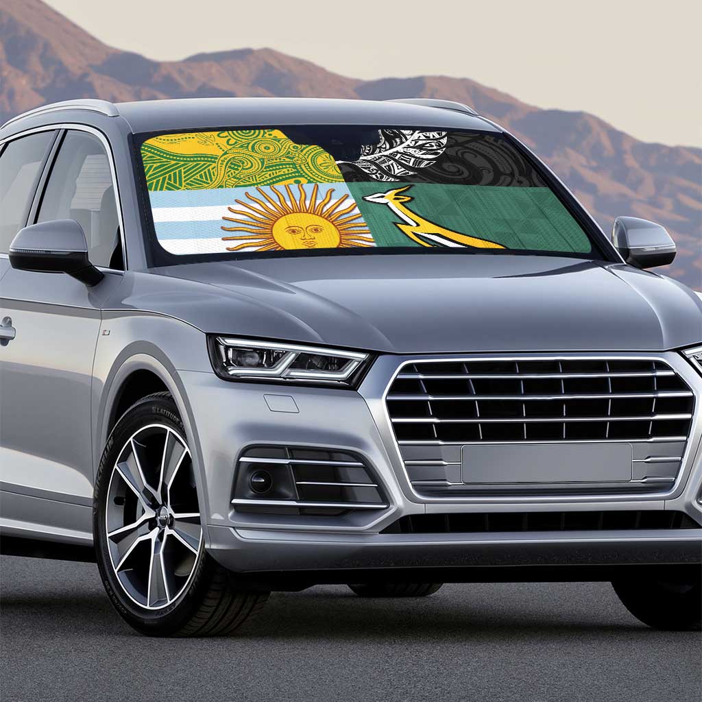 Rugby 2025 Championship Auto Sun Shade Combination of Southern Hemisphere Countries - Aussie Hoodie