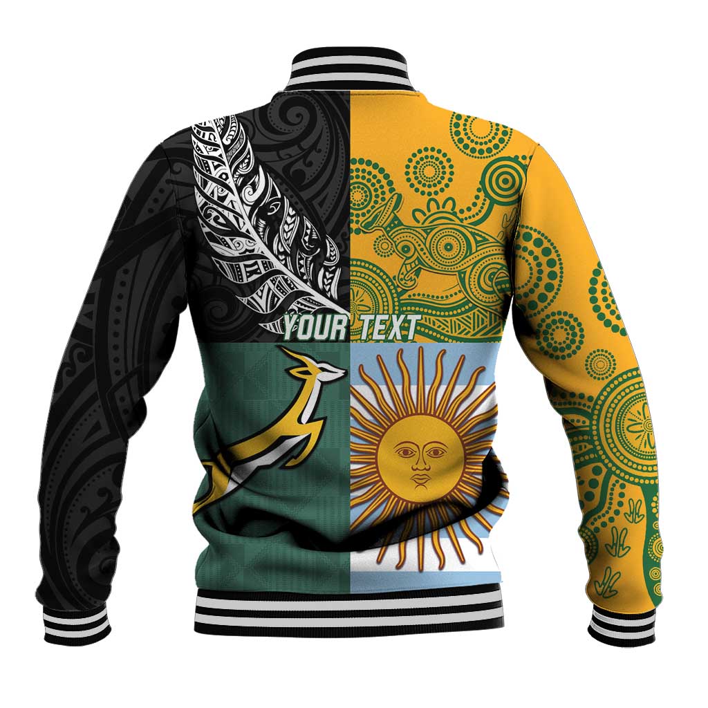Personalised Rugby 2025 Championship Baseball Jacket Combination of Southern Hemisphere Countries - Aussie Hoodie