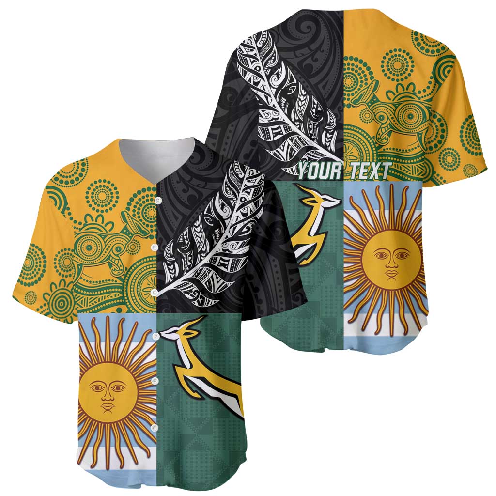 Personalised Rugby 2025 Championship Baseball Jersey Combination of Southern Hemisphere Countries - Aussie Hoodie