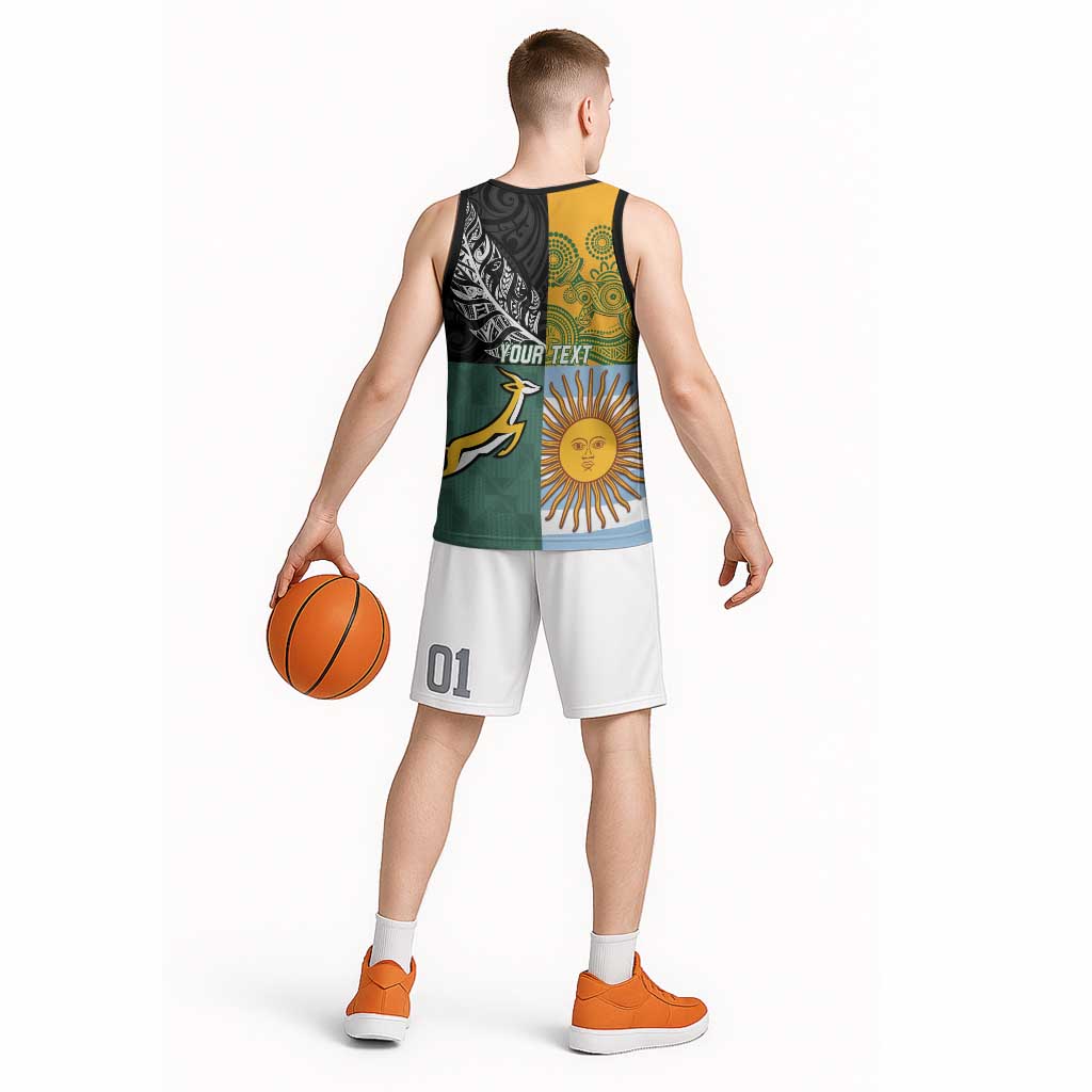 Personalised Rugby 2025 Championship Basketball Jersey Combination of Southern Hemisphere Countries - Aussie Hoodie
