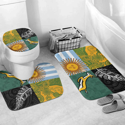 Rugby 2025 Championship Bathroom Set Combination of Southern Hemisphere Countries - Aussie Hoodie