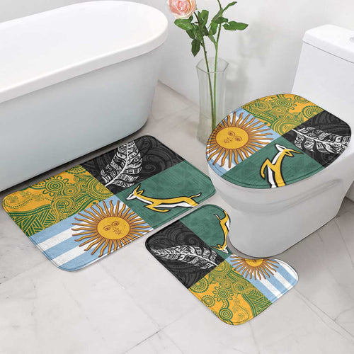 Rugby 2025 Championship Bathroom Set Combination of Southern Hemisphere Countries - Aussie Hoodie