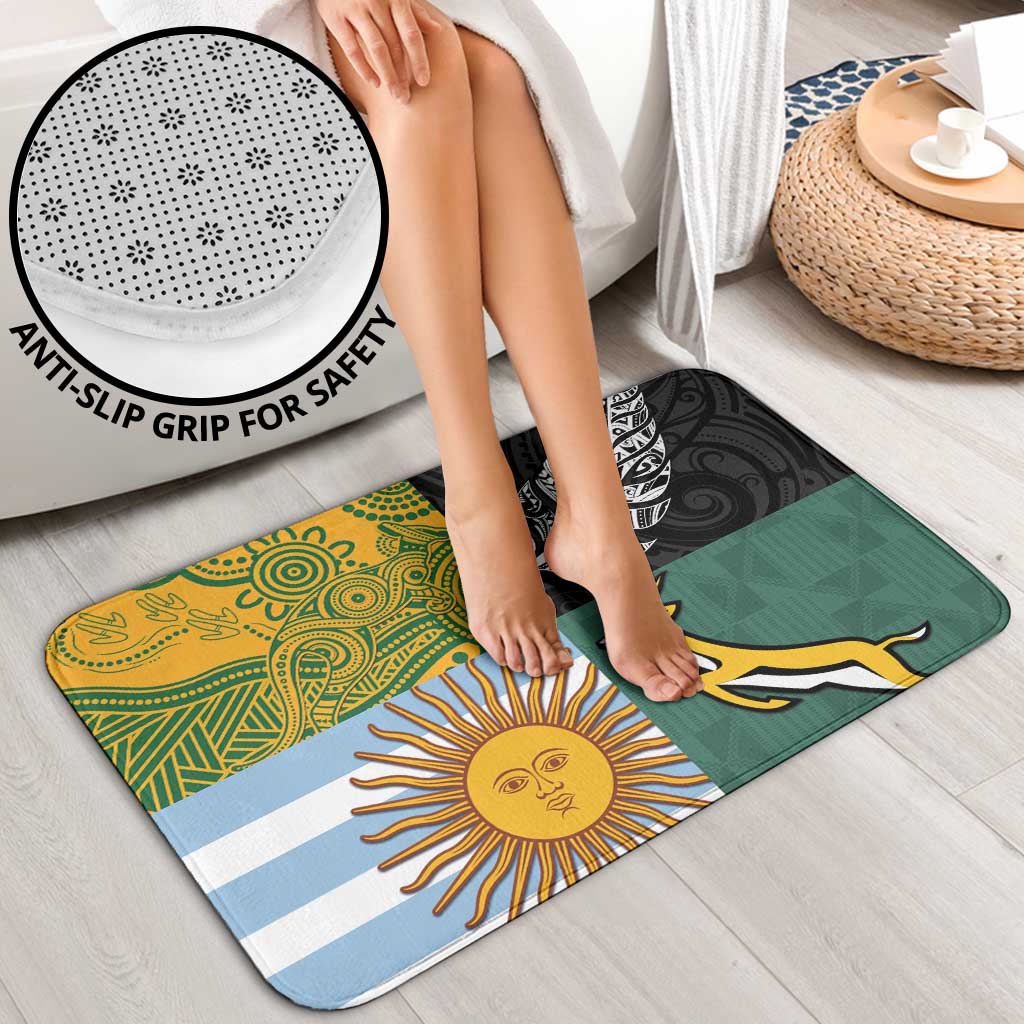 Rugby 2025 Championship Bathroom Set Combination of Southern Hemisphere Countries - Aussie Hoodie