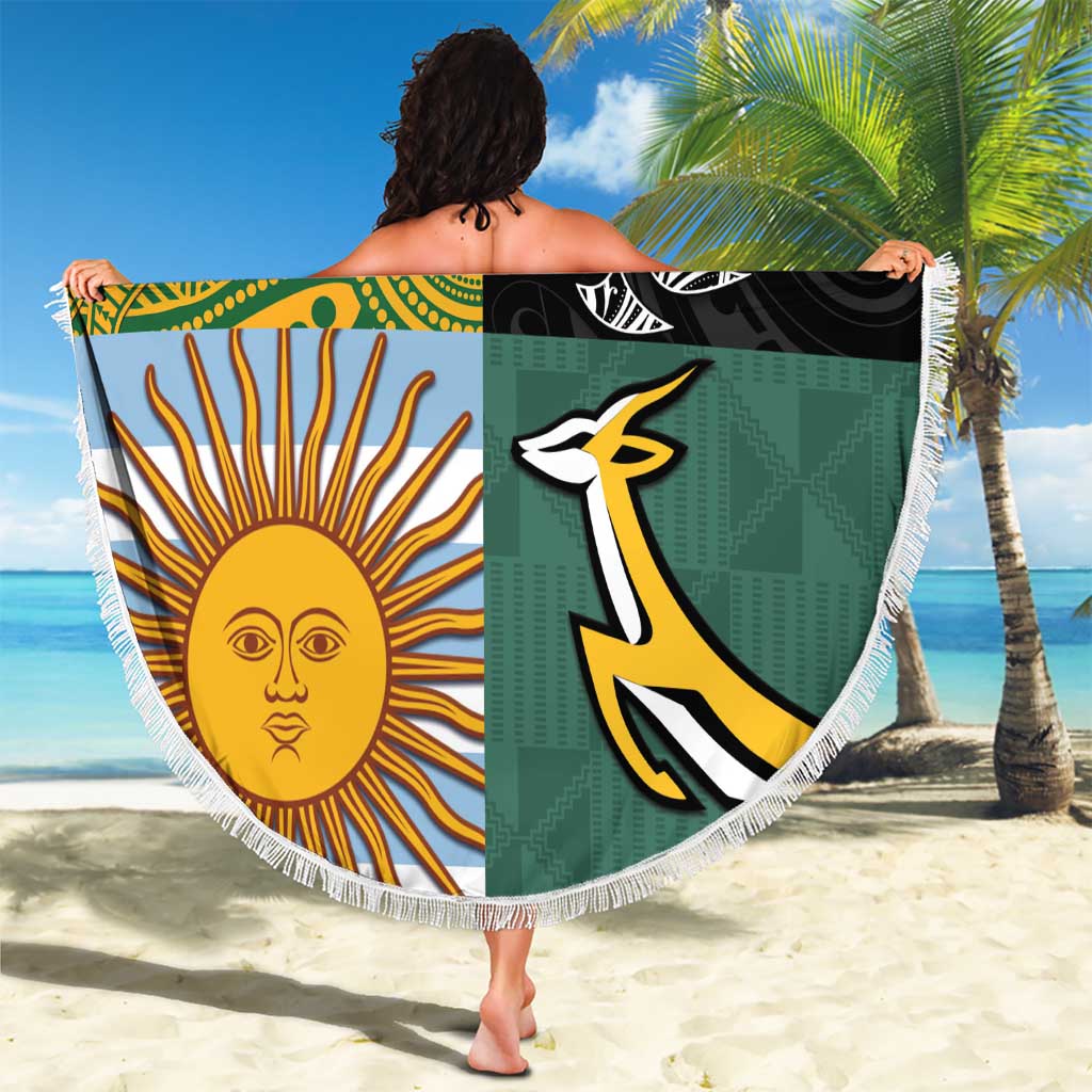 Rugby 2025 Championship Beach Blanket Combination of Southern Hemisphere Countries - Aussie Hoodie