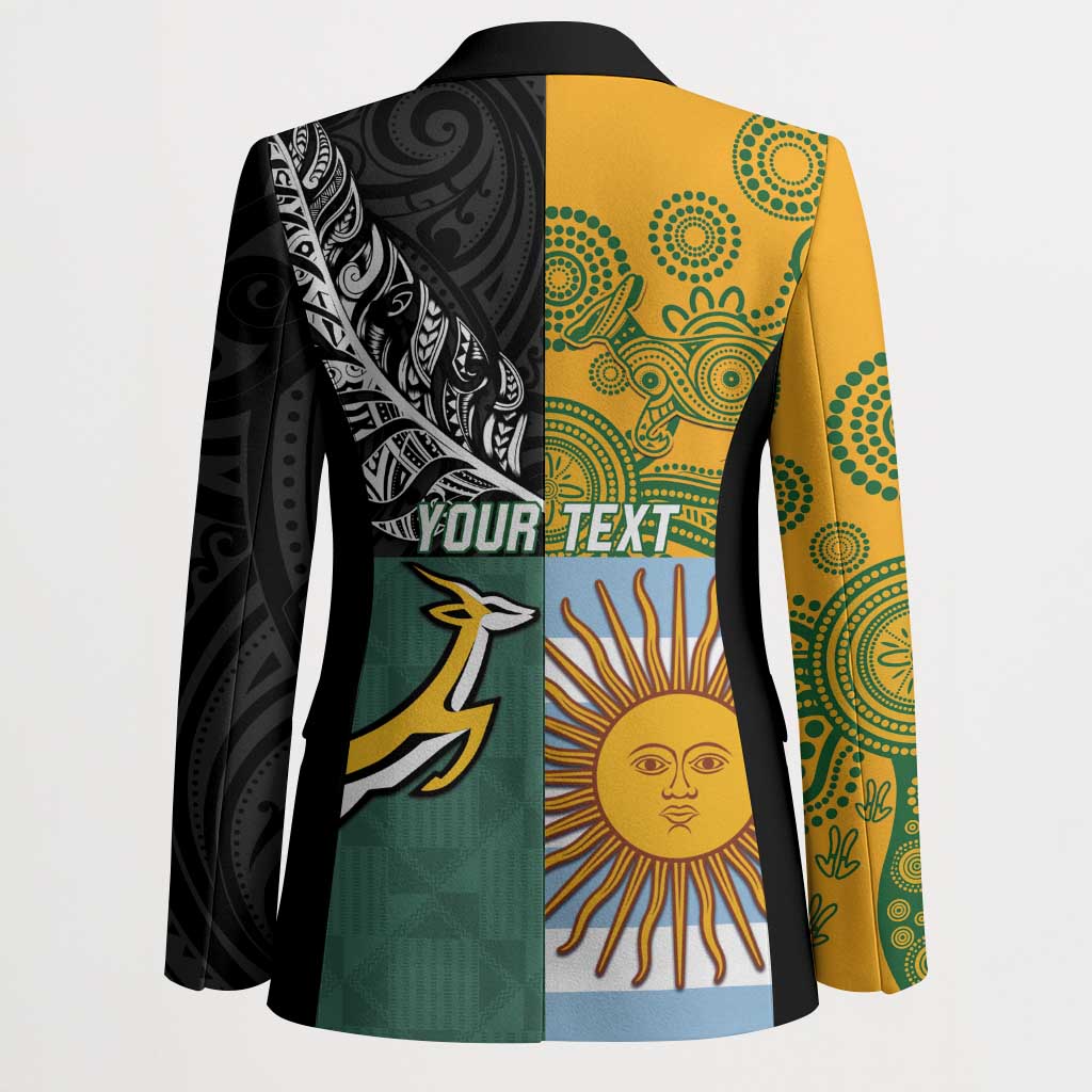 Personalised Rugby 2025 Championship Blazer Combination of Southern Hemisphere Countries - Aussie Hoodie