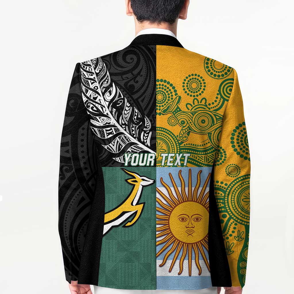 Personalised Rugby 2025 Championship Blazer Combination of Southern Hemisphere Countries - Aussie Hoodie